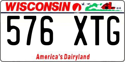 WI license plate 576XTG