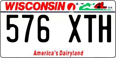 WI license plate 576XTH