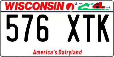 WI license plate 576XTK