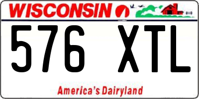 WI license plate 576XTL