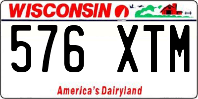 WI license plate 576XTM