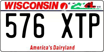 WI license plate 576XTP