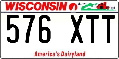 WI license plate 576XTT