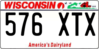 WI license plate 576XTX