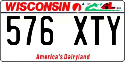 WI license plate 576XTY