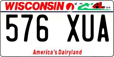 WI license plate 576XUA