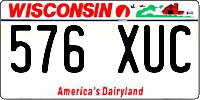WI license plate 576XUC