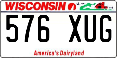 WI license plate 576XUG