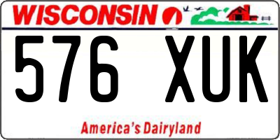 WI license plate 576XUK