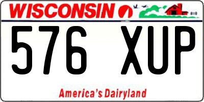 WI license plate 576XUP