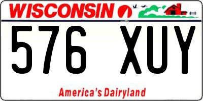 WI license plate 576XUY