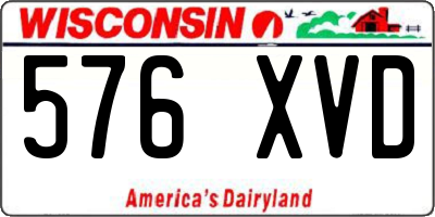 WI license plate 576XVD