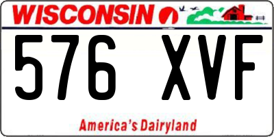 WI license plate 576XVF