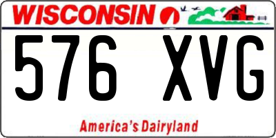 WI license plate 576XVG