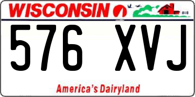 WI license plate 576XVJ