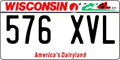 WI license plate 576XVL