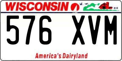 WI license plate 576XVM