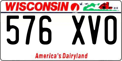 WI license plate 576XVO