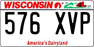 WI license plate 576XVP