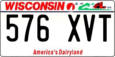 WI license plate 576XVT
