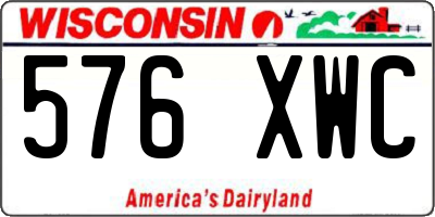 WI license plate 576XWC