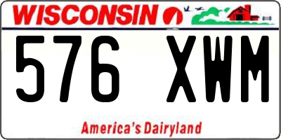 WI license plate 576XWM