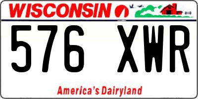 WI license plate 576XWR