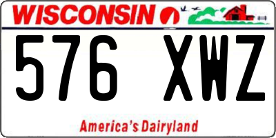 WI license plate 576XWZ
