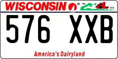 WI license plate 576XXB