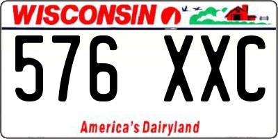 WI license plate 576XXC