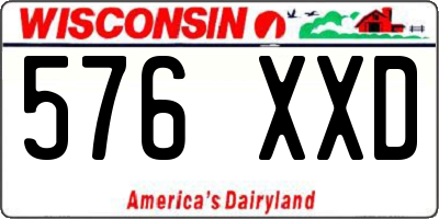 WI license plate 576XXD