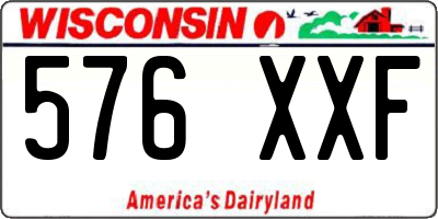 WI license plate 576XXF