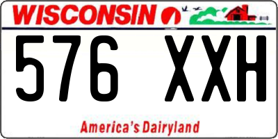 WI license plate 576XXH