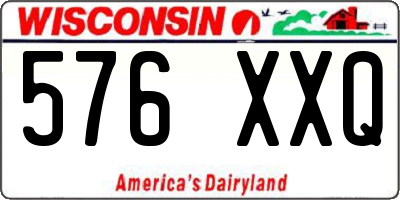 WI license plate 576XXQ