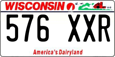WI license plate 576XXR