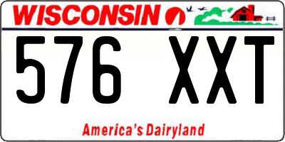 WI license plate 576XXT