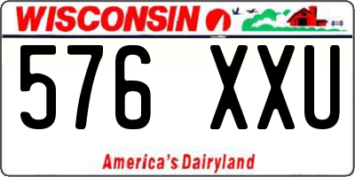 WI license plate 576XXU