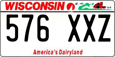 WI license plate 576XXZ