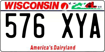 WI license plate 576XYA