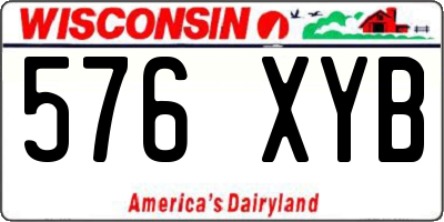 WI license plate 576XYB