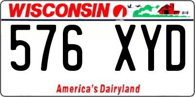 WI license plate 576XYD
