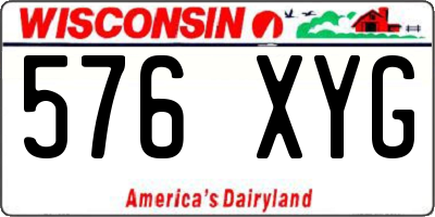 WI license plate 576XYG