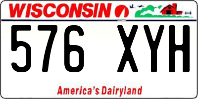 WI license plate 576XYH