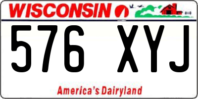 WI license plate 576XYJ