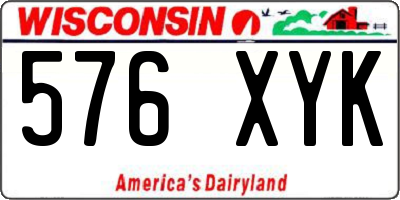 WI license plate 576XYK
