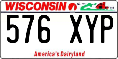 WI license plate 576XYP