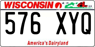 WI license plate 576XYQ