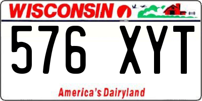 WI license plate 576XYT