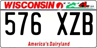 WI license plate 576XZB