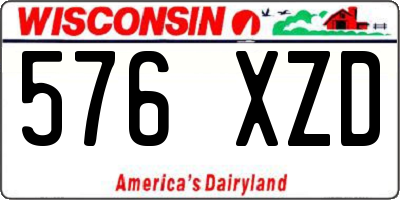 WI license plate 576XZD